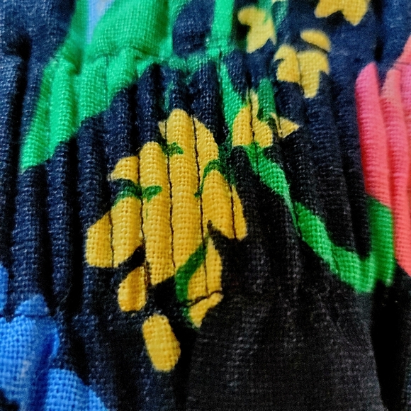 J Crew Factory NWT Floral Sidewalk Skirt, Navy & Coral, Linen-Cotton Blend Sz 4 - Picture 3 of 8